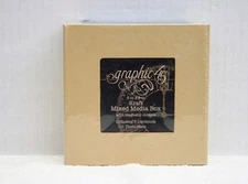 NEW GRAPHIC 45 KRAFT 5 x 5 x 2” MIXED MEDIA BOX MAGNETIC CLOSURE #4500984