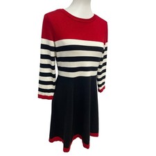 Marc New York Medium Long Sleeve Knee Length Acrylic Crew Neck Sweater Dress