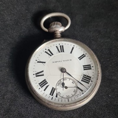 Antique Solid Silver Gents Francois Borgel Napoli Pocket Watch W/O c1900 Ref4389