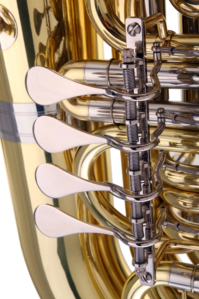 4/4 Bb Tuba Bass Brass Koffer 19 mm Bohrung Messing Mundstück Trolley Koffer - Bild 3 von 4