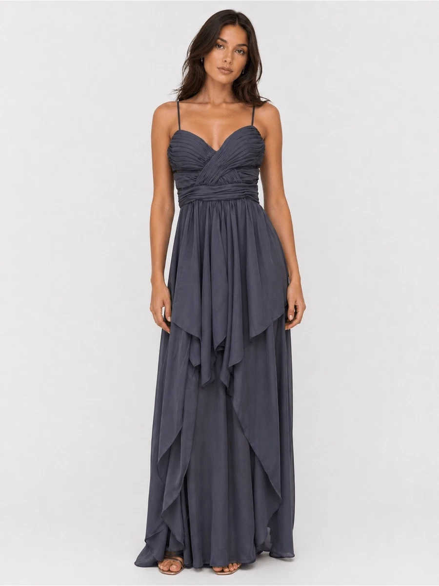 arden b maxi dress Arden B. Maxi Dress L Black&White Floral Long Sleeve Whimsigoth Grunge Coquette