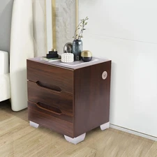 1x Modern Nightstand Table End Side Bedside Table Bedroom With 3 Drawers