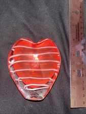 Thick Glass Heart Shaped Rose Vase