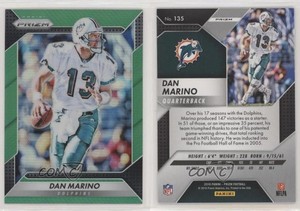 2016 Panini Prizm Green Prizm Dan Marino #135 HOF