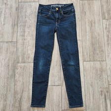 American Eagle Jeggings Women s 00S Dark Wash Stretch Skinny Denim Jeans