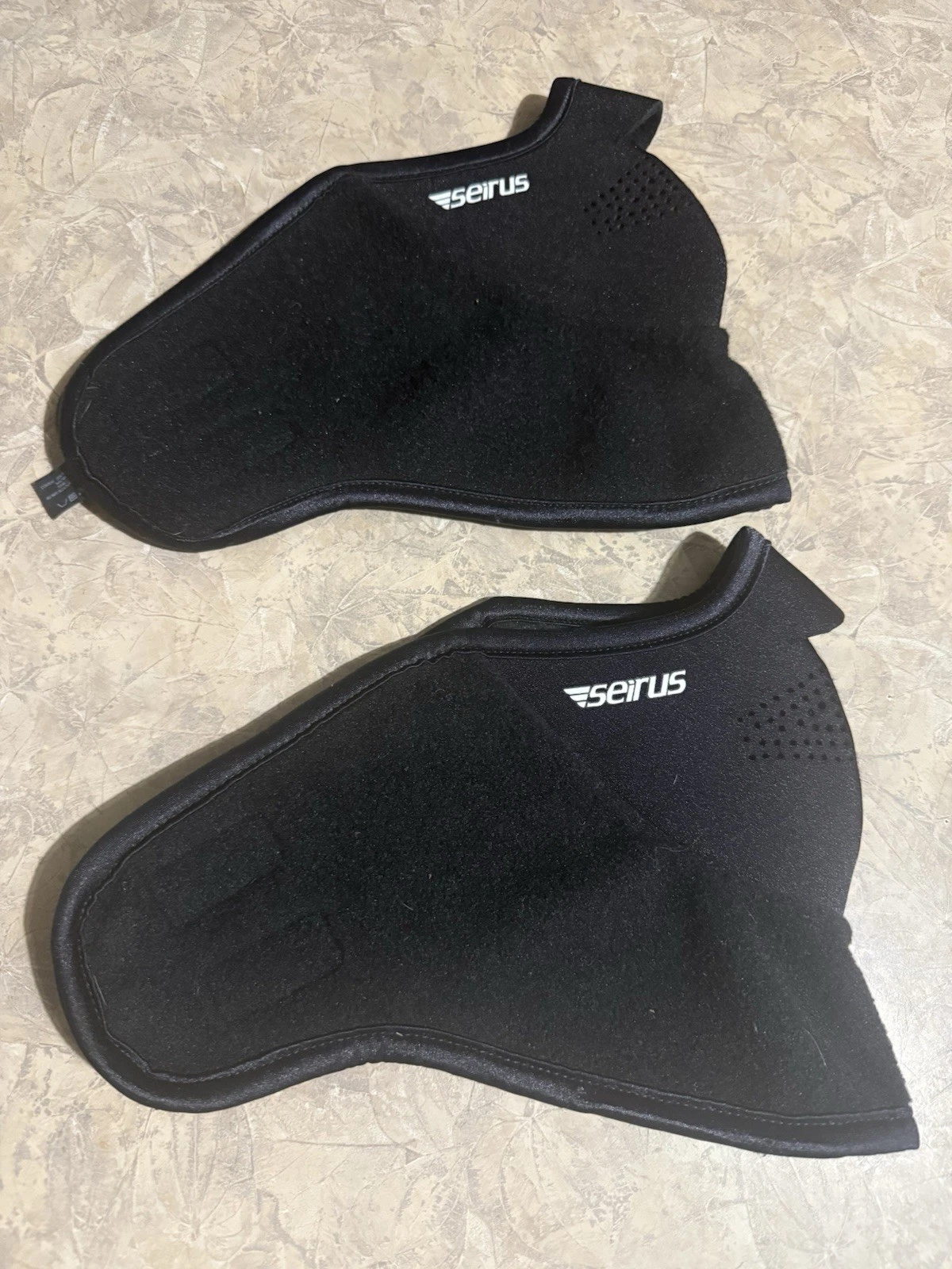 Lot Of 2 SEIRUS Neofleece Combo Scarf - BLACK 2-N-1 Face Mask Neck-Up Adult M