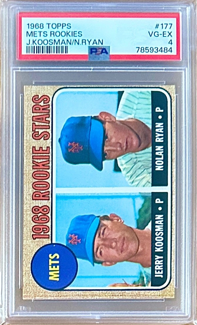 1968 Topps #177 NOLAN RYAN Mets Rookies PSA 4 RC
