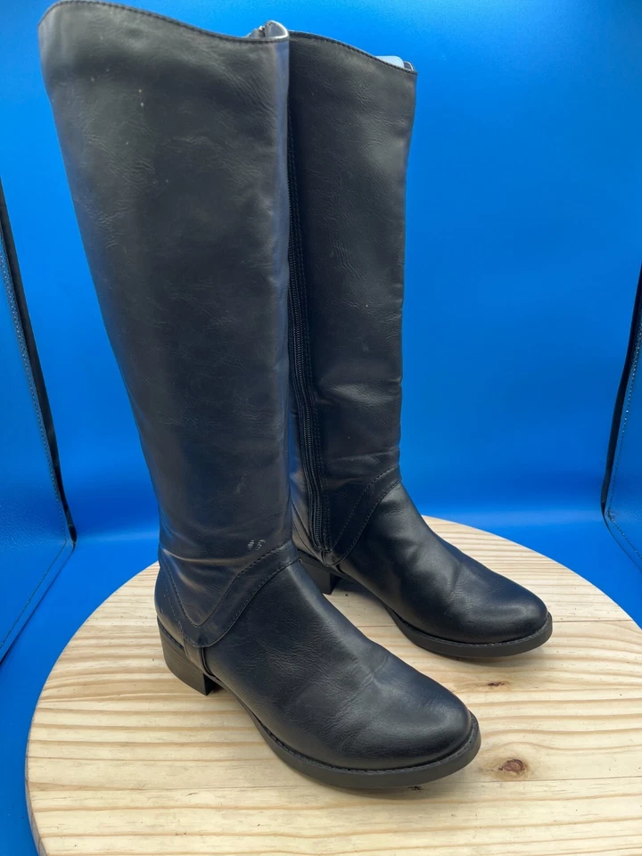 Merona Womens Sz US6/UK4/EU36 Black Knee High Boots - Image 3 of 4