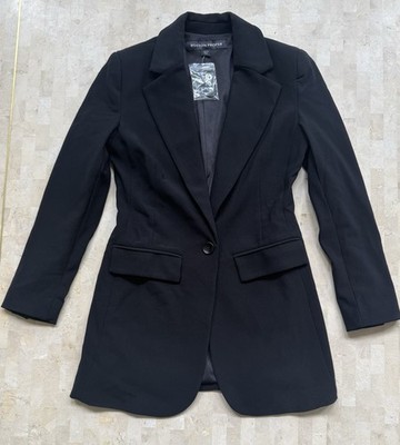 Boston Proper Beyond Travel Blazer Black Single Breasted Wrinkle Resistant Sz 0