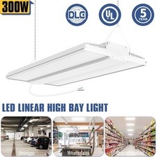 Commercial LED Linear High Bay Light 300W Warehouse Factory Ceiling Lamp 45000LM