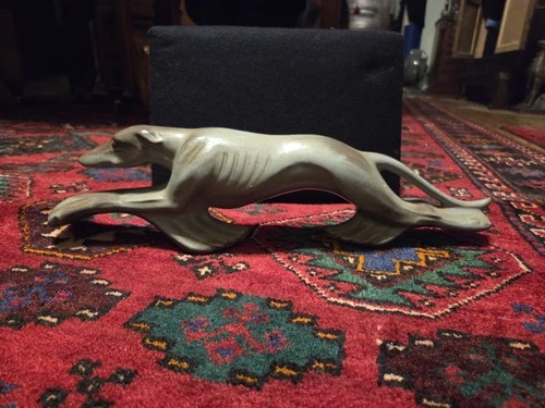 Frankoma Pottery Greyhound Figure Prairie Green