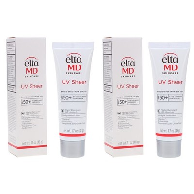2 x ELTAMD UV SHEER BROAD-SPECTRUM SPF 50+ FACIAL SUNSCREEN 1.7 OZ ~ Nov 2025