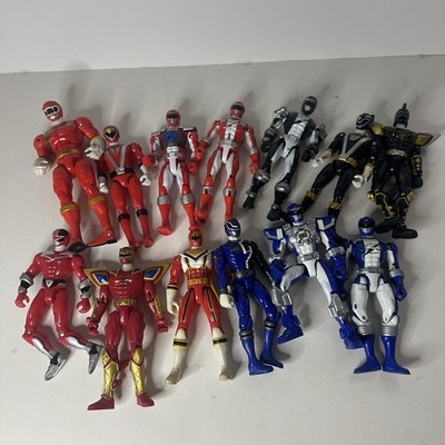 Lot Of Power Rangers Figures Red Ranger, Black Ranger, Blue Ranger Mixed Lot See