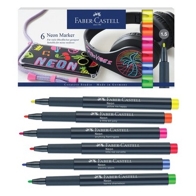 Creative Markers, 6 Neon Colors: Multi-Surface Paint Pen Markers, Neon Fluore...