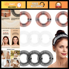 Flexible Hair Headbands Set - 9 Pcs Non-Slip Circular Comb Headbands for Women &