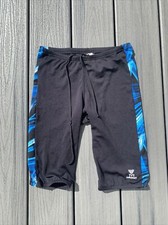 TYR Men s/Boy s Size 30 Durafast Swimsuit/Jammer Black/Blue