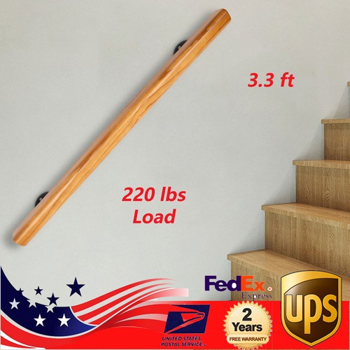 3.3FT Handrail For Steps Stair Railing Hand Rail Wall-mounted Indoor Rail Home