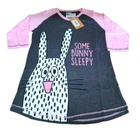 Lazyone Women Pyjama Tops PJ T-Shirts Nightshirt Sleepwear Cotton Some Bunny D94