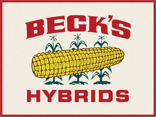 Beck's Hybrids 9" x 12" Metal Sign - Picture 1 of 1