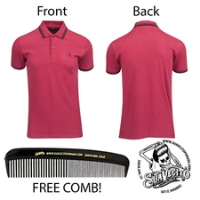 Men's Suavecito MMIX Burgundy Polo Shirt (S, M, L, XL, 2XL, 3XL, 4XL)