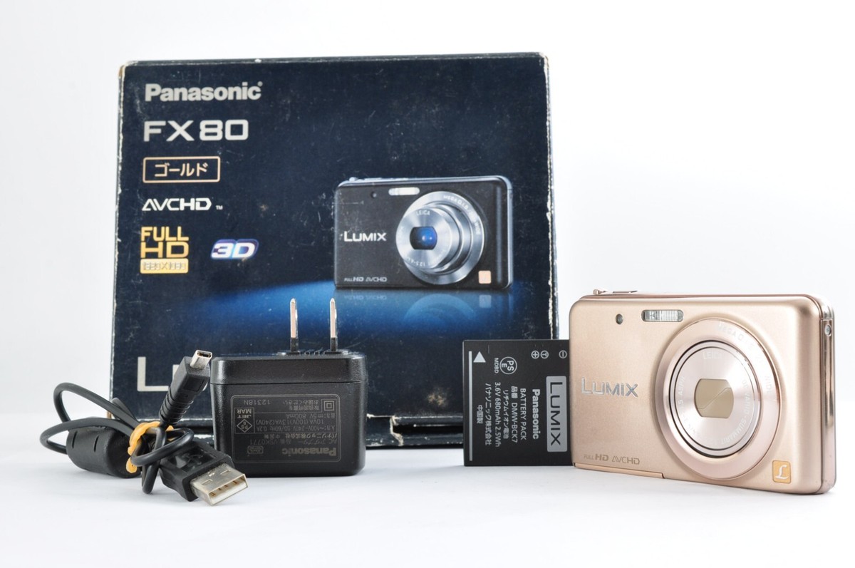 Panasonic Lumix DMC-FX80 Gold 12.1MP Digital Camera [Near