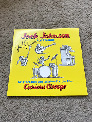 Jack Johnson Curious George Movie Soundtrack Upside Down Signed Vinyl LP PSA