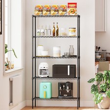 5 Shelf Wire Shelving Unit Garage NSF Wire Shelf Metal Large Storage Shelves