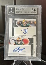 2020 National Treasures Jordan Love RC Rookie Dual AUTO #/25 / AJ Dillon BGS