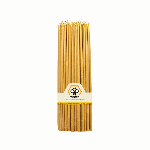 Pure Beeswax Church Candles - Dipper Tapered - Handmade Pure Bees Wax Candles - Picture 6 of 7
