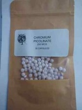 CHROMIUM PICOLINATE~200 mcg~30 TABLETS~HELPS ...