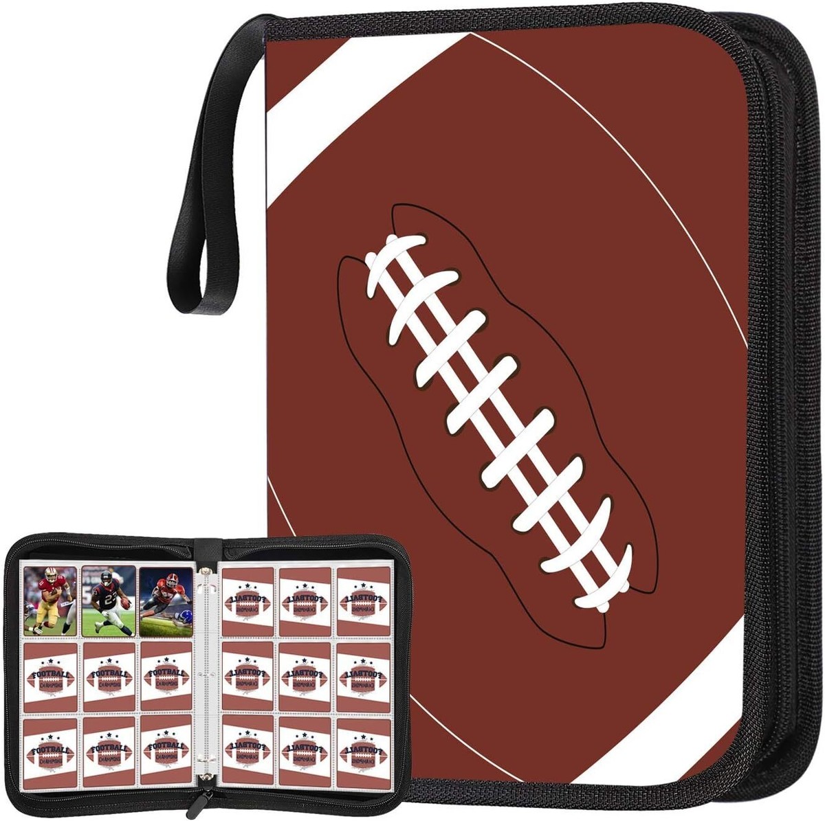 9-Pocket Football Card Binder, Trading Card Holder With Sleeves Card Co |  eBay
