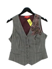 Derhy Women's Coat M Grey Polyester With Acrylic, Other, Viscose, Wool Overcoat