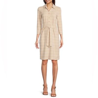 NWT J. McLaughlin Calla Catalina Cloth Mini Mod Matrix Plaid Shirt Dress Sz S