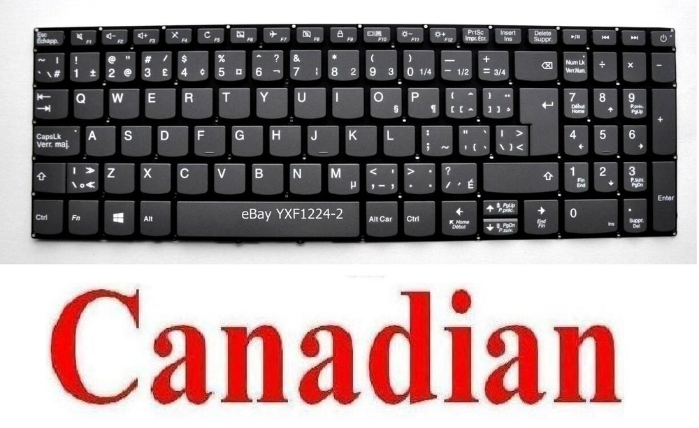 Keyboard for Lenovo Ideapad 330 330-15ARR 330-15AST 330-15IKB - CA Canadian