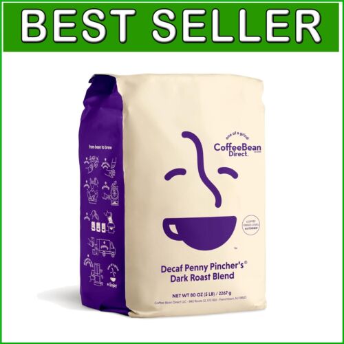5lb Decaf Dark Roast Coffee Blend - Experience Rich Notes of Chocolate & Cherry