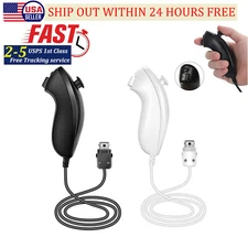 1/2Pack Wii Nunchuck Black White For Nintendo nunchucks for Nintendo Wii / Wii U