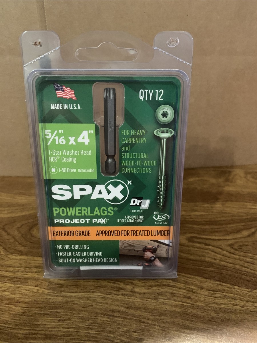 SPAX Powerlag 5/16 In. x 5 In. T40 Washer Head HCR (Exterior Rated) Lag