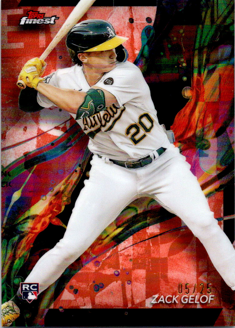 ZACK GELOF 2024 Topps Finest COMMON ORANGE REFRACTOR RC 05/25 Athletics #59