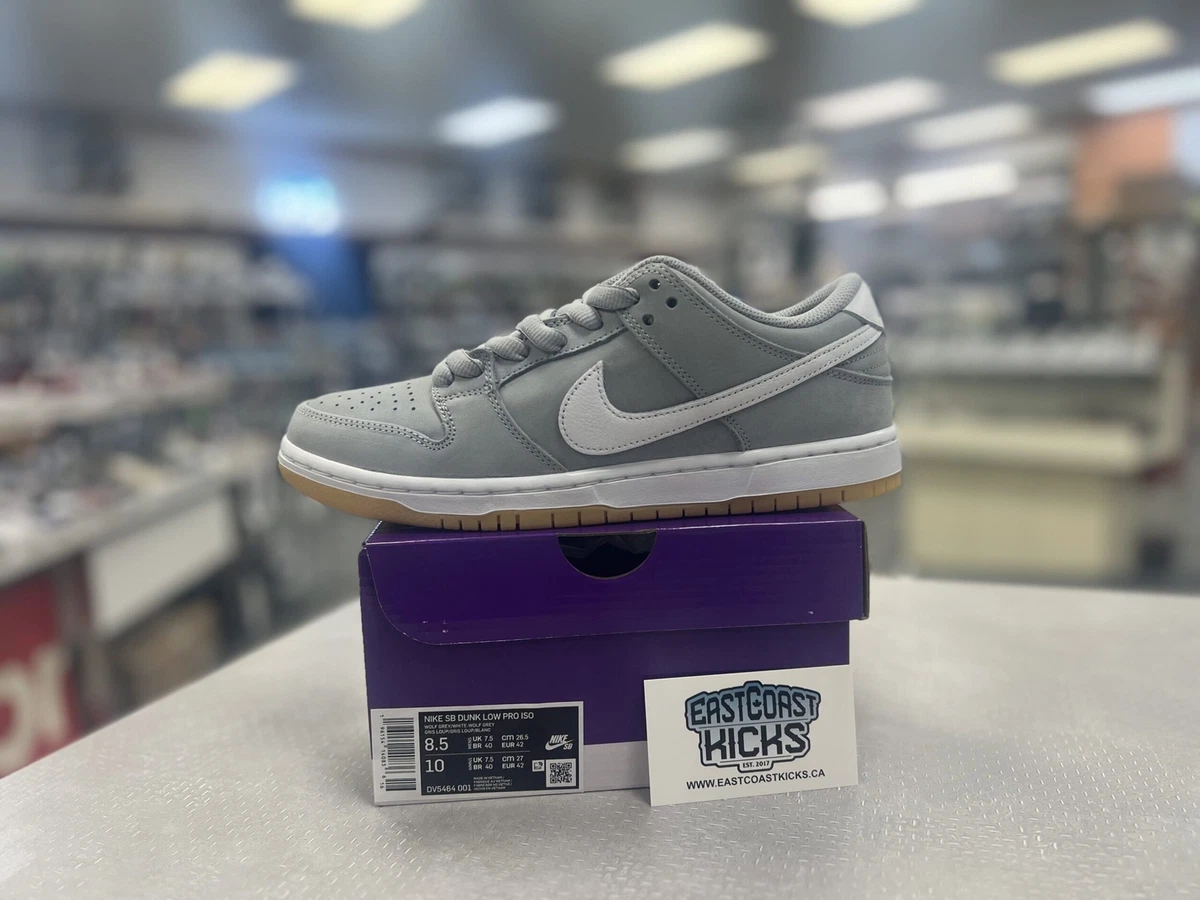 Nike SB Dunk Low Pro ISO Orange Label Wolf Grey Gum Size 8.5 | eBay
