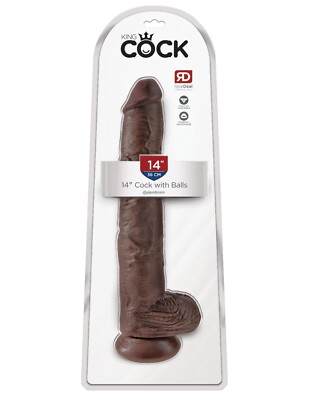 Pipedream Products King Cock 14 inches Cock with Balls Brown Dildo Deal RD,  New | eBay