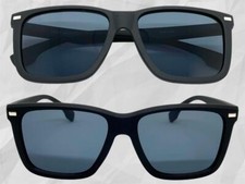Men's Biker Motorcycle Sporty Hardcore SUNGLASSES Square Black Frame Dark Lens