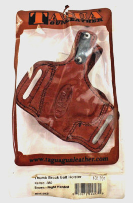 Tagua BH1-012 Thumb Break Belt RH Holster Keltec .380 NEW Brown Leather