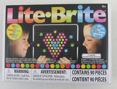 Lite Brite Mini Size 90 Colorful Mini Pegs and 4 Design Templates New
