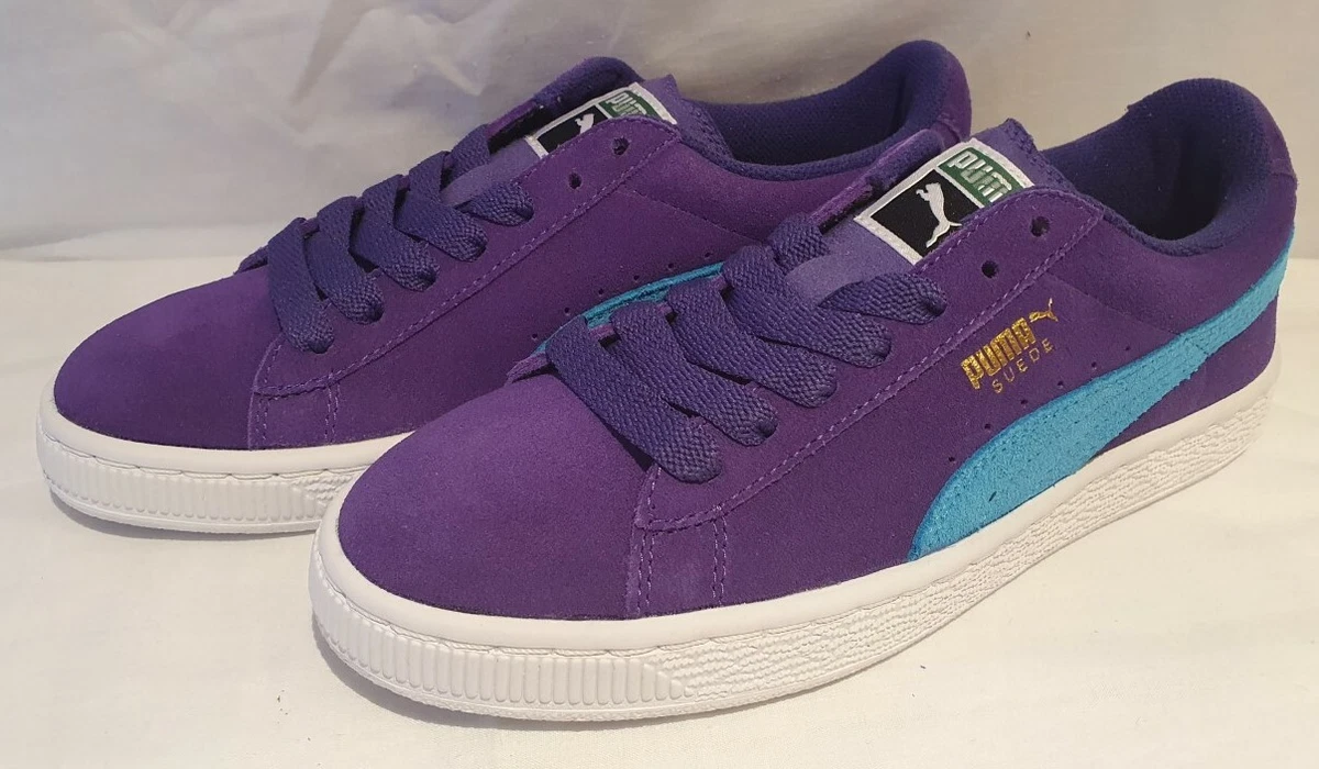Purple puma suede trainers sale