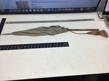 Umbrella PARASOL HANDLE ANTIQUE ETCHED VINTAGE RAIN WALKING STERLING SILVER 2.7g