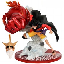 Figura Estatua Anime One Piece BT POP Monkey D Luffy Gear 3rd 2 Head Reemplazar 25 cm