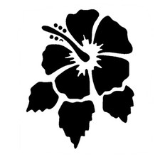 Really Great Stencils, Mini, Hibiscus Flower 2, 3", Flowers, Leaves, Petals