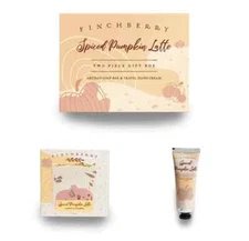 Finchberry Spiced Pumpkin Latte 2Pc Gift Set, Vegan, New & Boxed!
