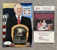 2011 BASEBALL HALL OF FAME INDUCTION PAT GILLICK AUTOGRAPH 4x6 PHOTO JSA AK73359