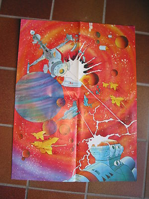 REPRO TOILE AFFICHE VINTAGE POSTER PHOTO CAPITAINE FLAM FIGURINE MANGA